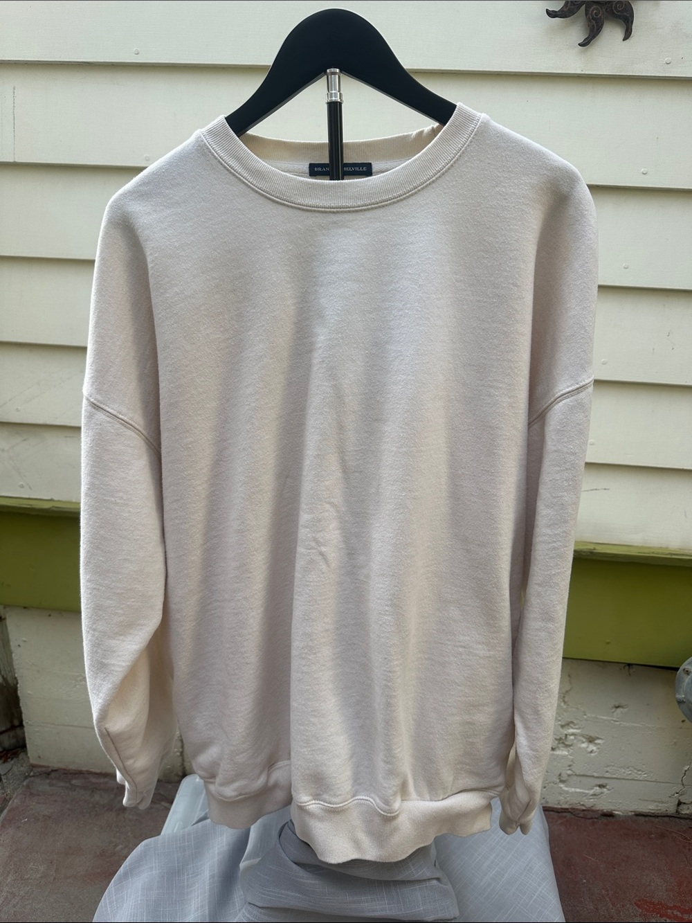 Brandy Melville Cream Crewneck Sweater